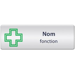 BADGE AVEC CROIX2, NOM, FONCTION