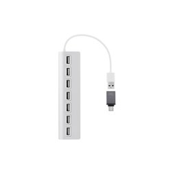 Adaptateur et convertisseur Tnb HUB USB 7 PORTS USB-A 2.0 ALUMINIUM