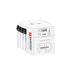 Adaptateur et convertisseur Skross Adaptateur 150 pays+ sortie USB + sortie Type C 65 watts + câble high speed charging 160 cm