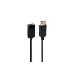 Câbles vidéo Accsup ADAPTATEUR DISPLAYPORT MALE VERS HDMI FEMELLE 15 CM NOIR