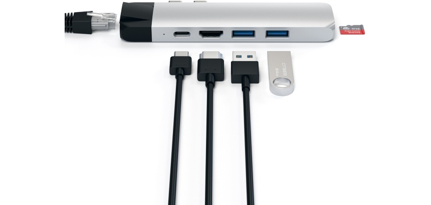 Hub USB Satechi HUB USB-C 6 EN 1 SILVER