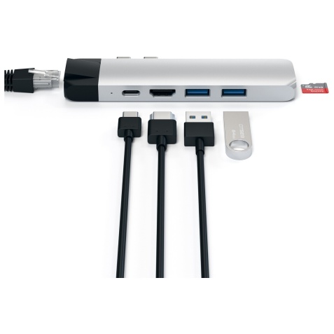 Hub USB Satechi HUB USB-C 6 EN 1 SILVER