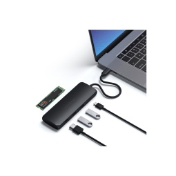 Hub USB Satechi HUB USB-C 4 en 1 AVEC EMPLACEMENT POUR SSD NOIR