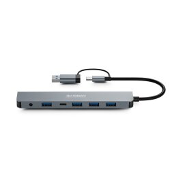 Hub USB Urban Factory HUB USB 7 PORTS USB-A 3.0 + ADAPTATEUR USB-A FEMELLE / USB-C MALE + ALIMENTATION 5V