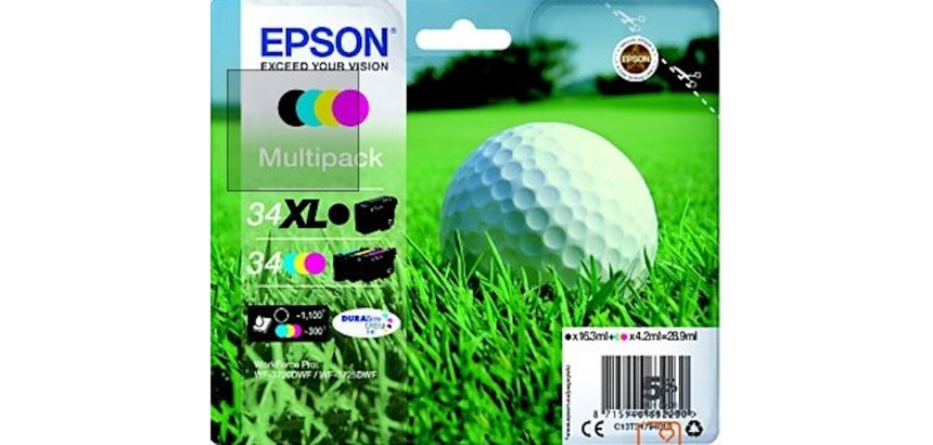 Cartouche d'encre Epson PACK GOLF NOIR XL + 3 COULEURS