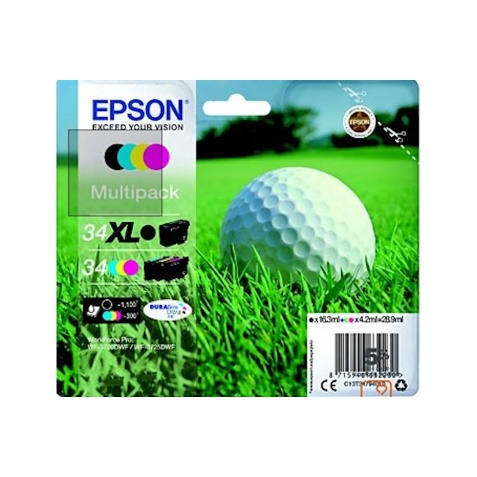Cartouche d'encre Epson PACK GOLF NOIR XL + 3 COULEURS