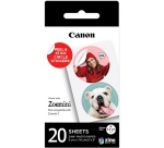 Papier d'impression Canon Papier rond prédécoupé Zink pour Zoemini (40 stickers)