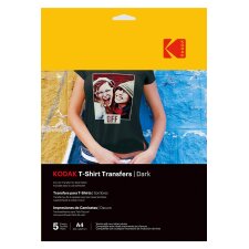 Papier d'impression Kodak T-shirt Transfer Dark 5 feuilles