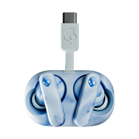 Ecouteurs Skullcandy ECOBUDS TRUE WIRELESS BLANC GLACIER - BOITIER CHARGE SANS BATTERIE - CHARGE USB-C - ECO RESPONSABLE