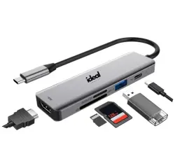 Lecteur carte mémoire Id Dock Travel Adaptateur Multiport USB-C