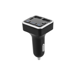Transmetteur audio Tnb FM Bluetooth -  kit mains libres - gris