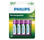 Pile rechargeable Philips PILES LR6 AA 1300 MAH