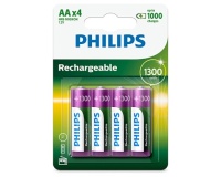 Pile rechargeable Philips PILES LR6 AA 1300 MAH