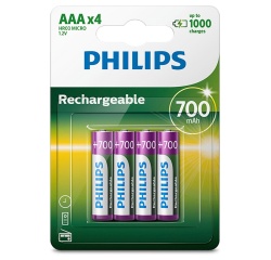 Pile rechargeable Philips PILES RECHARGEABLE AAA LR03 700 MAH