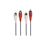 Câble et Connectique Accsup CABLE 2 RCA MALE / 2 RCA FEMELLE 2,5M NOIR