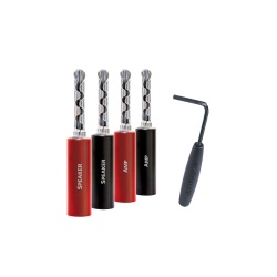 Câble et Connectique Audioquest FICHES BANANE SUREGRIP 100 ARGENT (LOT DE 8)