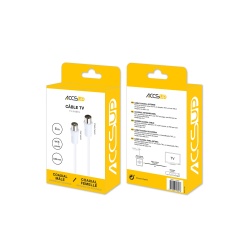 Accessoire TV vidéo Accsup CABLE ANTENNE COAXIAL 5M BLANC