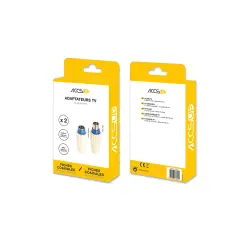 Accessoire TV vidéo Accsup FICHES ANTENNE TV COAXIALE MALE + FEMELLE 9,52 MM