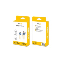 Accessoire TV vidéo Accsup FICHES ANTENNE TV COAXIALE MALE + FEMELLE 9,52 MM