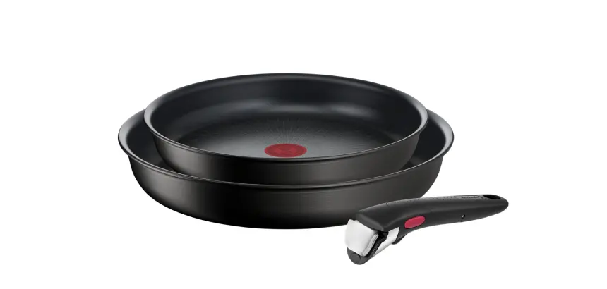 Batterie de cuisine Tefal LOT 2 POELES 22/26 CM + POIGNEE AMOVIBLE INGENIO ECO RESIST INDUCTION L3979002