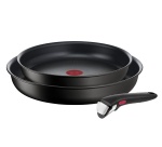 Batterie de cuisine Tefal LOT 2 POELES 24/28 CM + POIGNEE AMOVIBLE INGENIO ECO RESIST INDUCTION L3979102