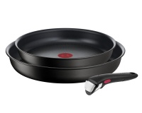 Batterie de cuisine Tefal LOT 2 POELES 24/28 CM + POIGNEE AMOVIBLE INGENIO ECO RESIST INDUCTION L3979102