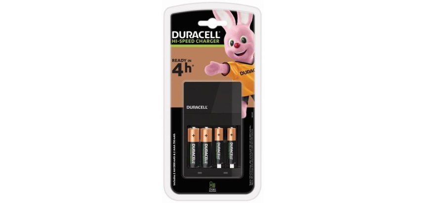 Chargeur de piles Duracell Chargeur 4H de 4 piles AA/AAA