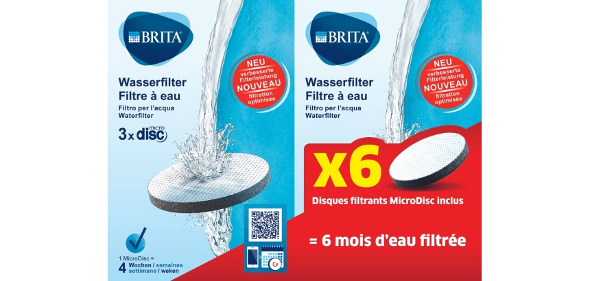 Cartouche filtre à eau Brita Pack de 6 filtres MicroDisc
