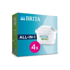 BRITA FRANCE Pack de cartouches filtrantes Pack 4 filtres à eau MAXTRA PRO- AIO