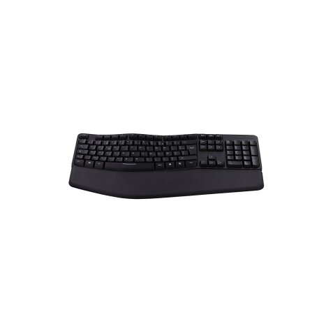 Clavier Tnb ERGO - Clavier ergonomique filaire avec repose-poignet aimante - noir