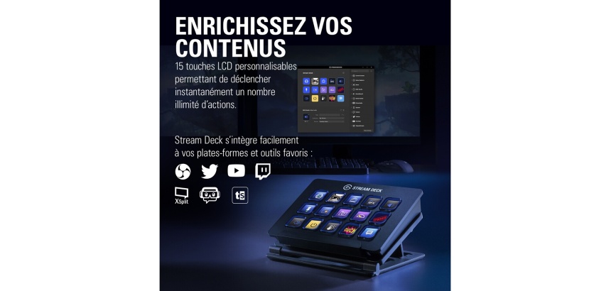 Clavier Elgato Stream Deck MK2 - 15 touches LCD personnalisables