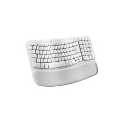 Clavier Logitech Wave Keys for Mac, clavier ergonomique sans fil avec repose-poignets rembourre, Bluetooth, Easy-Switch