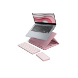 Clavier Logitech Casa Pop-Up Desk Rose, support, clavier sans fil, pavé tactile
