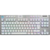 Clavier Logitech sans fil ultra-plat G915 X LIGHTSPEED TKL, GL Brown Tactile - PC/Mac - Blanc