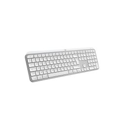 Clavier Logitech MX Keys S for Mac, clavier sans fil, fluide, saisie precise, touches programmables, retroeclaire, Bluetooth rechargeable USB-C - Gris pale