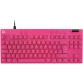 Clavier Logitech G PRO X TKL RAPID, gaming filaire sans pave numerique avec touches analogiques magnetiques, RVB - Rose