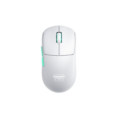 Souris Cherry XTRFY M68 Wireless blanche - Souris de gaming sans fil symetrique - ultra-legere - Blanc