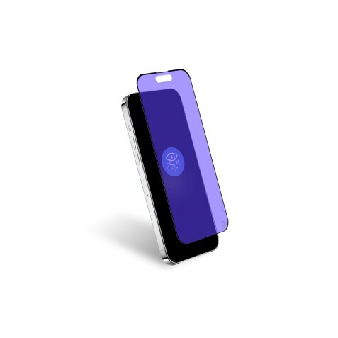 Protection d'écran pour smartphone Forceglass Verre trempé anti lumière bleue iPhone 15