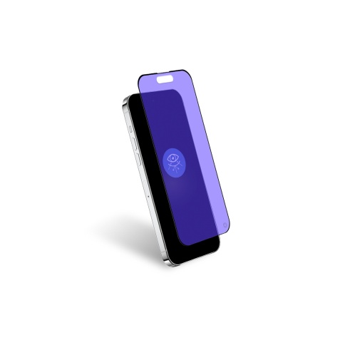 Protection d'écran pour smartphone Forceglass Verre trempé anti lumière bleue iPhone 15 Pro