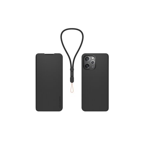 Coque et étui téléphone mobile Made For Xiaomi Etui folio Noir avec dragonne amovible pour Xiaomi Redmi 12 4G/5G