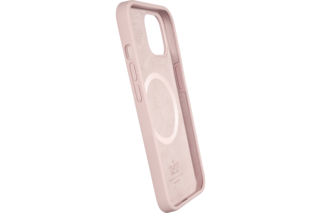 Coque et étui téléphone mobile Puro Coque Silicone Icon Magnétique iPhone 13  pro Rose