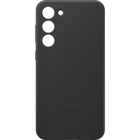 Coque et étui téléphone mobile Samsung Coque en cuir S23+ Noir