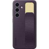 Coque et étui téléphone mobile Samsung Coque silicone avec lanière pour Galaxy S24 Violet Foncé