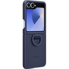 Coque et étui téléphone mobile Samsung Coque silicone avec anneau GALAXY Z FLIP 6 Bleu Nuit