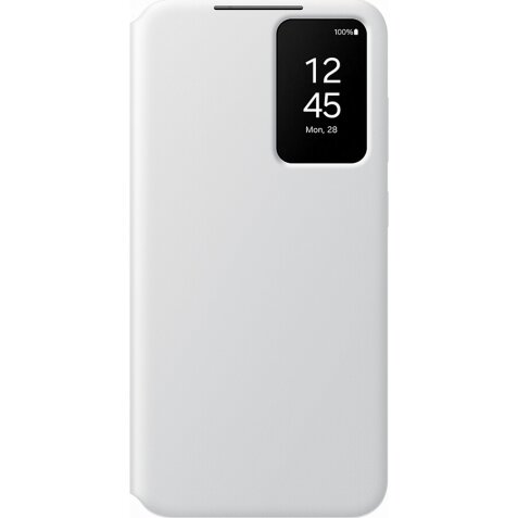 Coque et étui téléphone mobile Samsung Etui Smart View avec porte-carte pour Galaxy S24+ Gris Clair