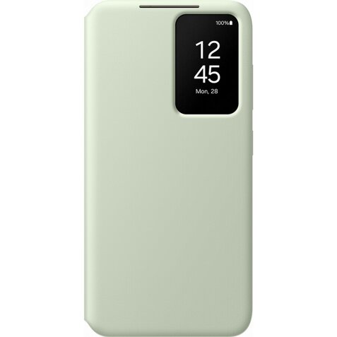 Coque et étui téléphone mobile Samsung Etui Smart View avec porte-carte pour Galaxy S24 Vert Clair