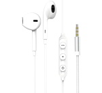 Oreillette et Kit mains-libres Force Play Force Play Kit piéton Bouton Jack 3.5mm Blanc