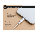 Oreillette et Kit mains-libres Force Play Force Play Kit piéton Bouton Lightning Blanc