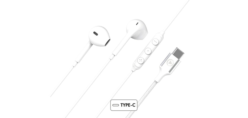 Oreillette et Kit mains-libres Force Play Force Play Kit piéton Bouton USB C Blanc