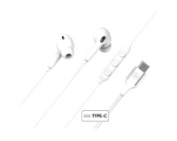 Oreillette et Kit mains-libres Force Play Kit piéton Intra USB-C Blanc